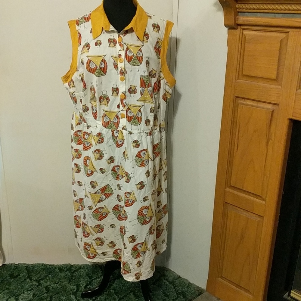 Owl print dress